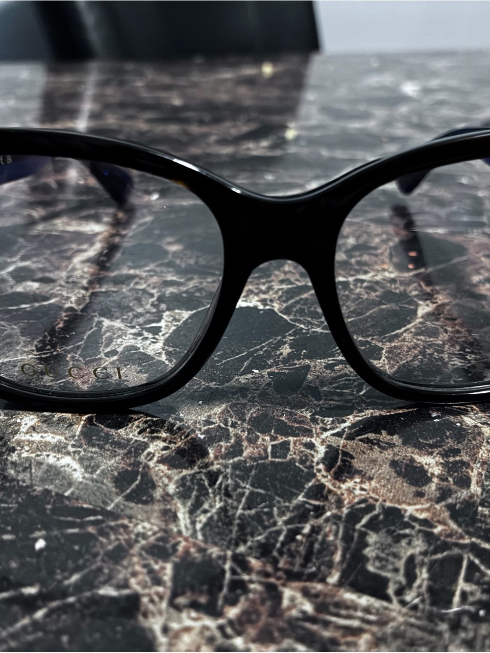Gucci Black Oversized Square Optical Frames